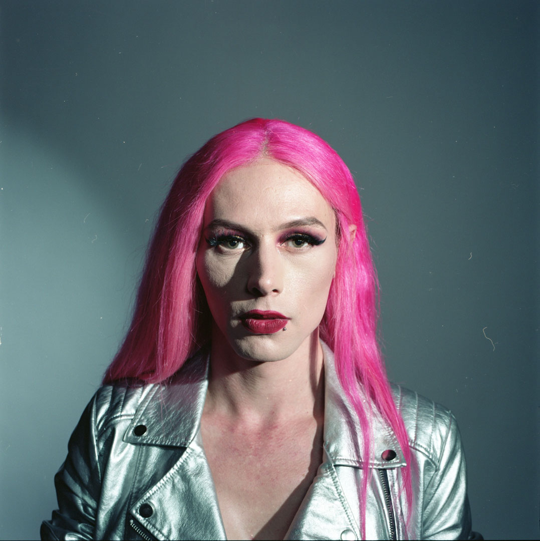 Portrait of Faye Ferry, drag performer at Ferry Rotterdam, 2024 — photography by Luca van Ruiten